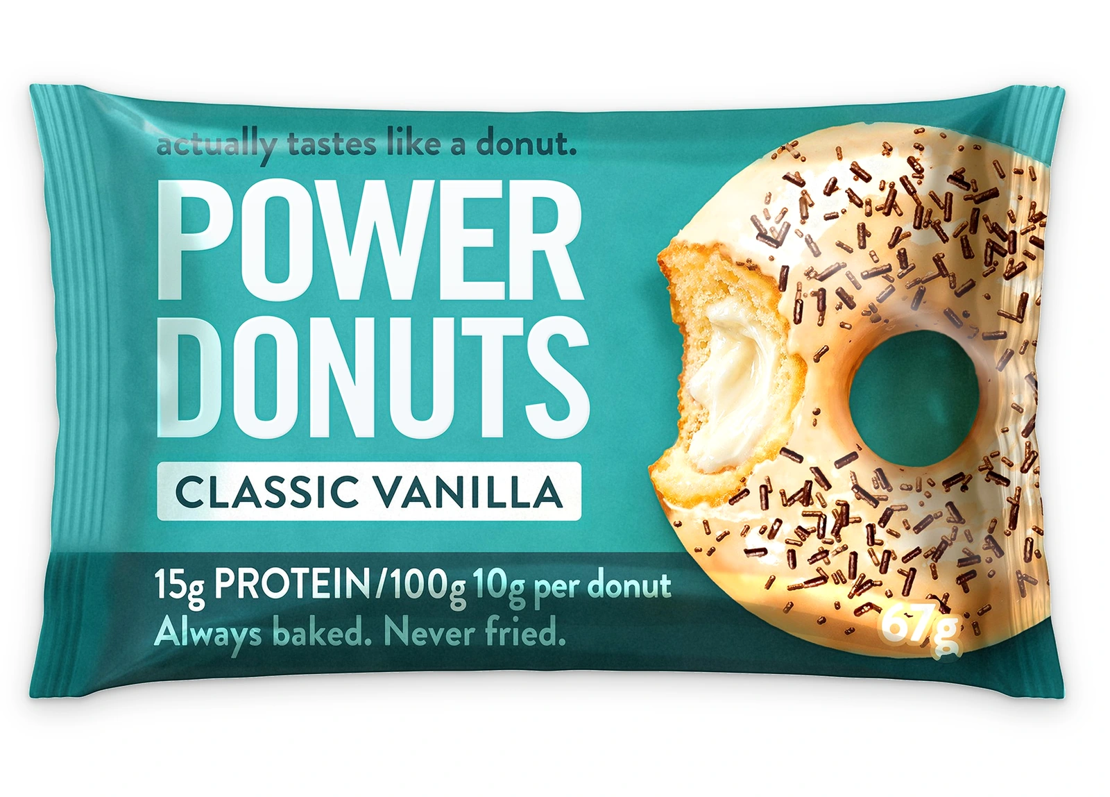 The Little Happy Bakery Classic Vanilla Power Donut packshot.