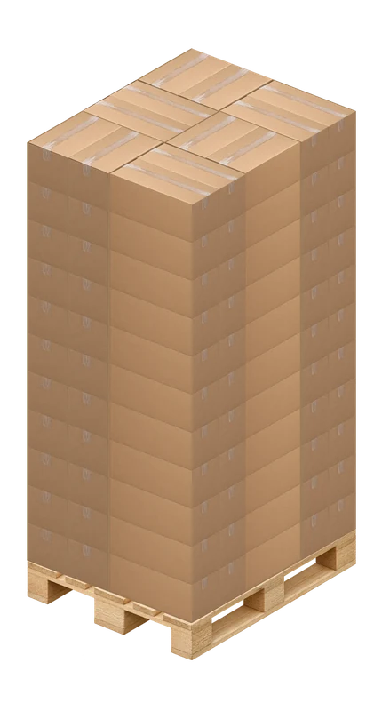 Double Donuts: arranged EUR pallet with 132 cases