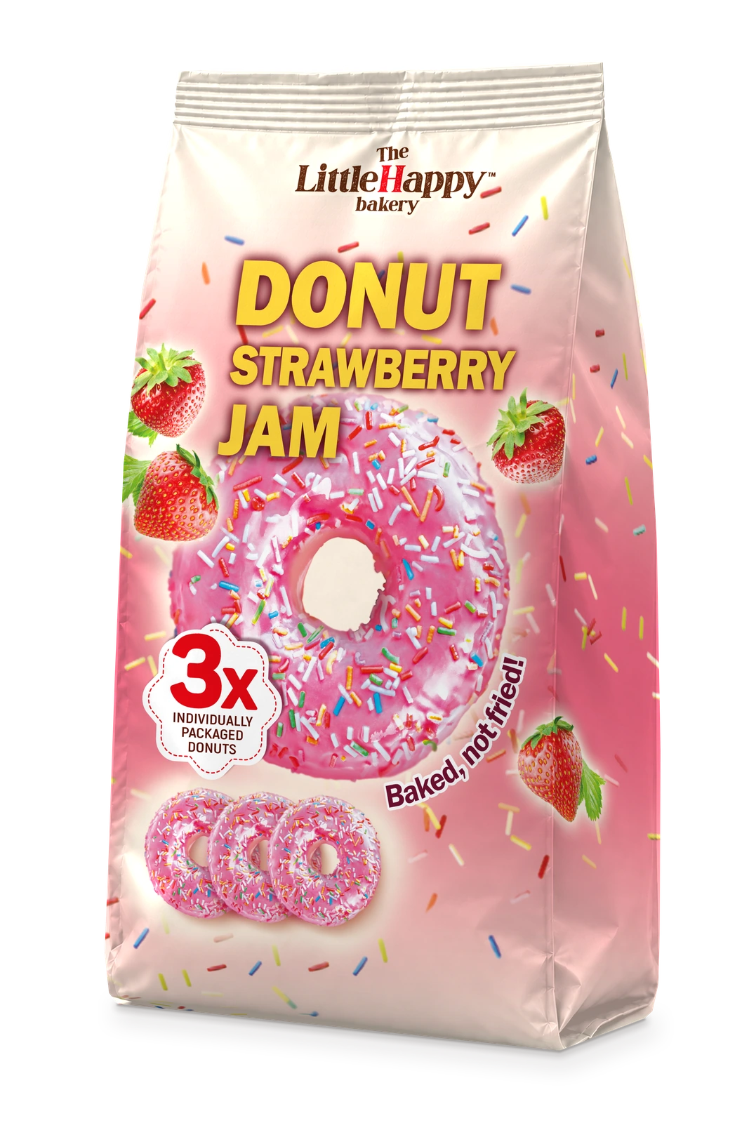 The Little Happy Bakery Strawberry Jam Multipack packshot.